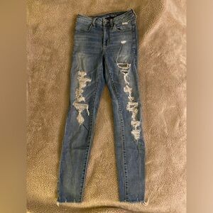 Super high rise skinny jeans American eagle